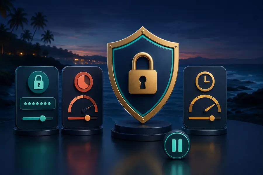 Account security and responsible gaming controls